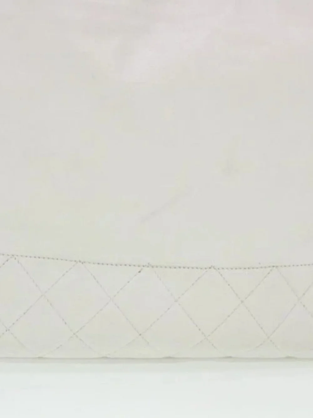 CHANEL Chain Shoulder Bag Lamb Skin White CC Auth yk6254